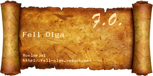 Fell Olga névjegykártya
